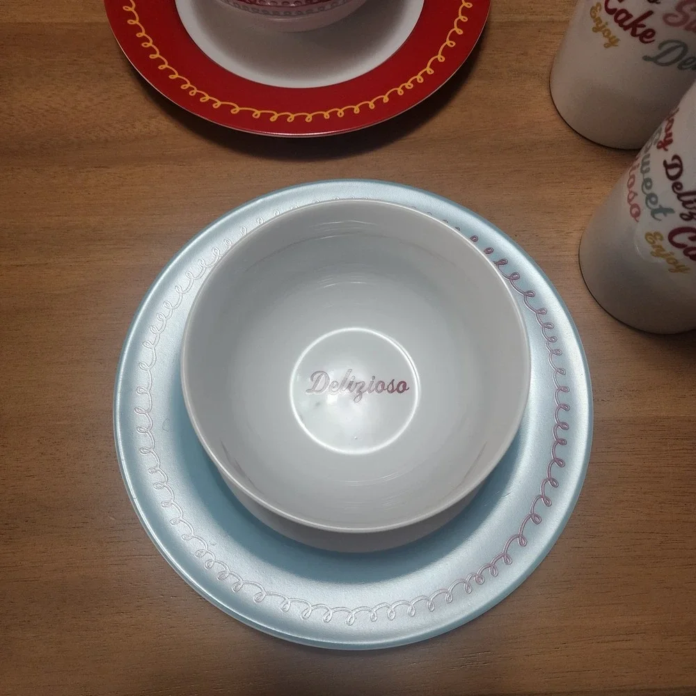 Buddy Valastro Cake Boss Icing And Quotes  Dish Set Dessert Plates Bowls  Cups